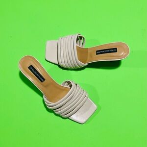 Chelsea Paris Women’s Beautiful Stiletto Heel Slip On Sandals Size 38